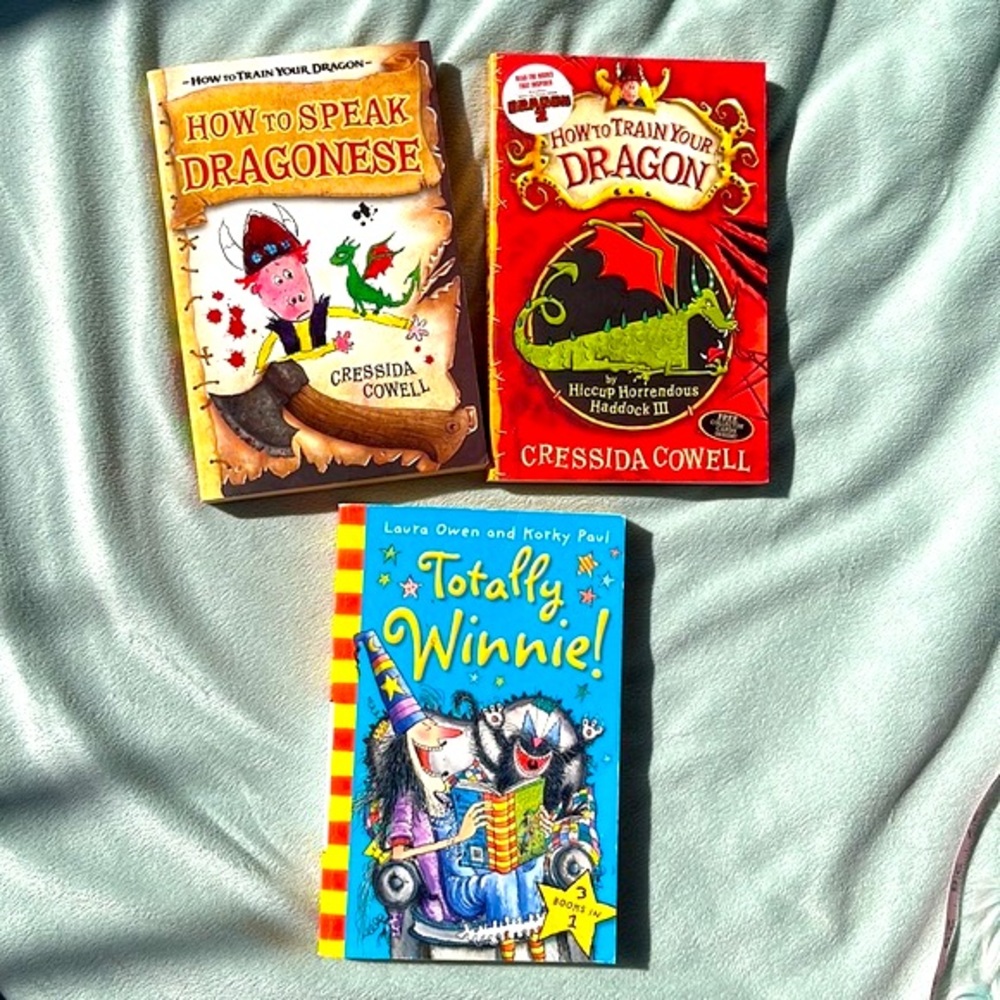 3 novels: How to train your dragon, How to Speak Dragonese,and Totally Winnie - Picture 2 of 15